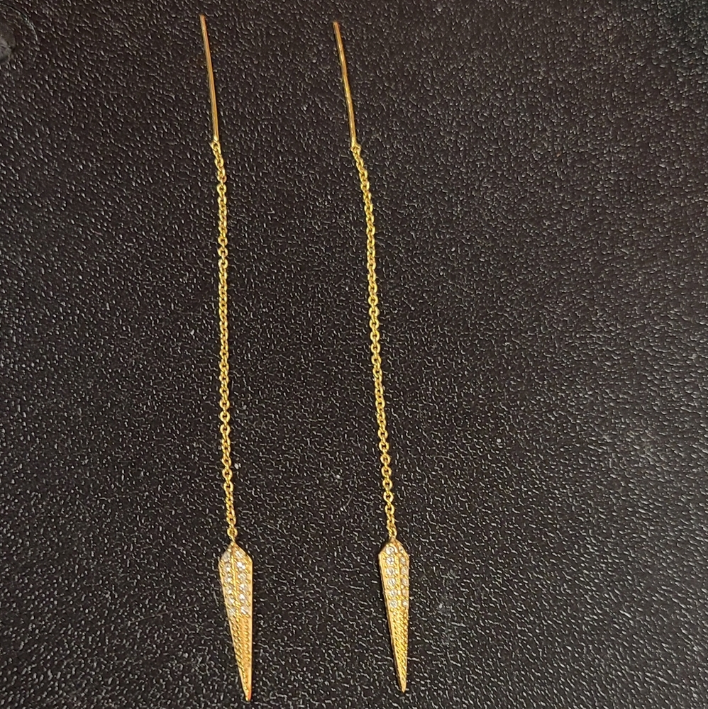 Stela & Dot Gold Threader Earrings